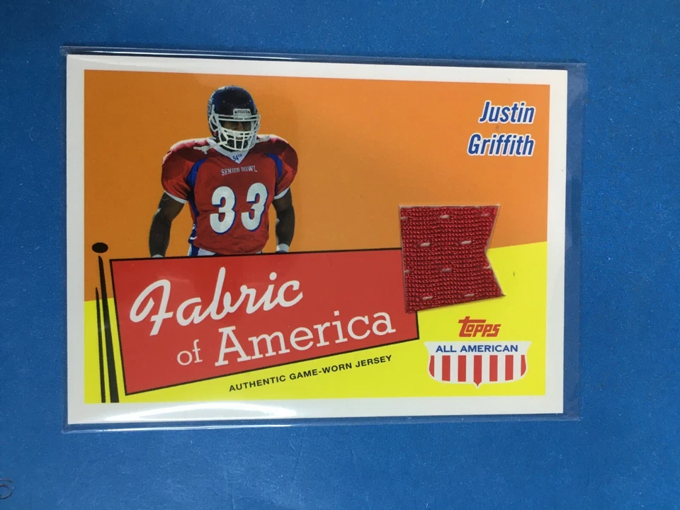 F145,969  2003 Topps All American Fabric of America #FAJGR Justin Griffith  - Image 1 of 1