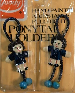 Goody Hand Painted Doll Ponytail Holders Hair Tie NOS RARE Vintage 1975, 1982 - Picture 1 of 3