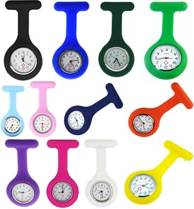 Silicone Nurse FOB Watch Tunic Brooch for Doctors Paramedic Chefs Analog Quartz - Picture 1 of 42