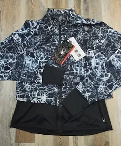 NEW Spyder Womens PROWEB Layered Running Jacket Lightning Floral Sz MEDIUM $98 - Picture 1 of 12