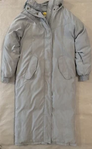 Vintage Cabela's Gänsedaunenmantel blau grau Kapuze -Fellbesatz fehlt- Damen S 46" L - Bild 1 von 15