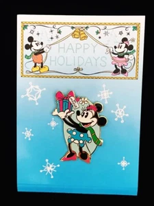 Disney - 2001 Happy Holidays - Cast Exclusive Christmas Party - Minnie Mouse Pin - Picture 1 of 5