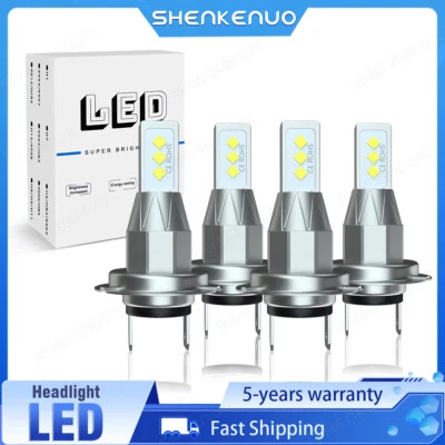 Para Mercedes-Benz E350 E320 E550 - 4X Bombillas LED de haz alto y bajo Foto 1 de 4