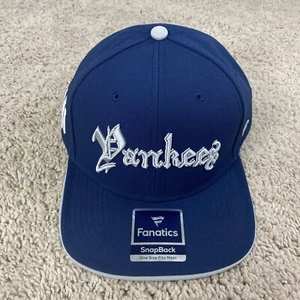 New York Yankees Fanatics Hat Iconic Old English Script Blue Snapback Cap New - Picture 1 of 9