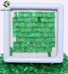 3,50x2 mm Natürlicher Smaragd Baguette Schnitt Lot 20 Stck. Unbehandelt Lose Edelsteine - Bild 1 von 8