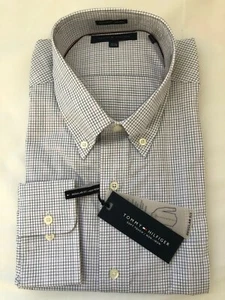 NWT Tommy Hilfiger Cotton Regular Fit Men's Non-Iron Exploded-Plaid Dress Shirt - Picture 1 of 3