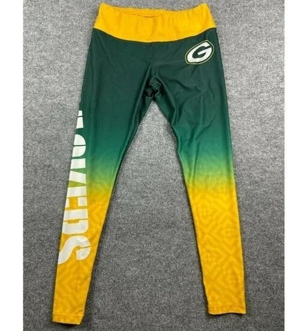 Green Bay Packers Womens Size Small NFL Team Appar Leggings Graphic Logo Cover
