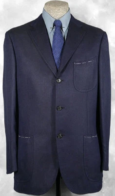 SIMPLY_AWESOME_NWT_$2870 ISAIA HAND_MADE_CASHMERE_FEEL_BAMBOO_NAVY 39R-40R 12567 - Image 1 of 4