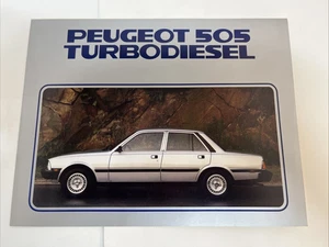Folleto de vendedor concesionario Peugeot 505 1981 turbodiésel vintage - Imagen 1 de 3