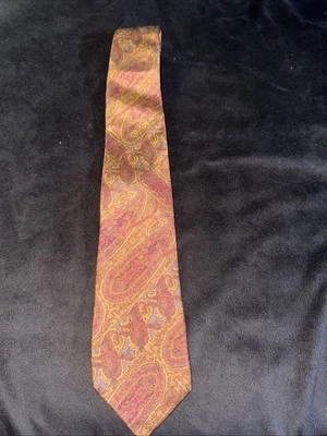 Corbata de cuello Meeting Street Gentlemen Clothier seda cachemira vintage hecha en EE. UU. cobre Foto 1 de 4