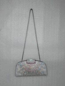 Vintage Beaded Purse Clutch Pastel Fairy Kei Kawaii Womens GUC Handbag - Picture 1 of 6
