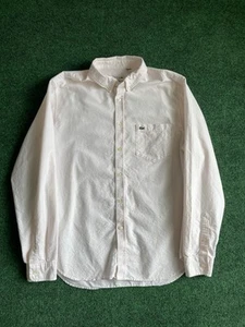 Lacoste Herren Regular Fit Oxford Langarm Button Down Hemd Weiß Größe XL - Bild 1 von 6