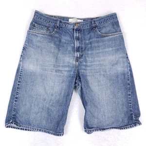 Levis 569 Loose Fit Denim Shorts Size 38 Blue Y2K Skatecore Workwear Trend - Picture 1 of 9