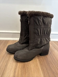 TROTTERS ALBERTA Damen 7,5 wetterfest schwarz Kunstfell isoliert Schnee Regen Stiefel - Bild 1 von 7