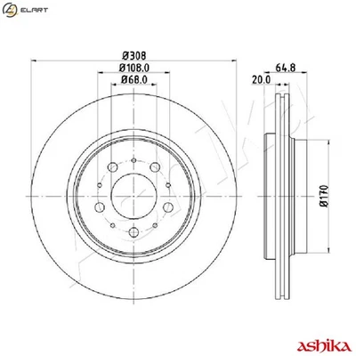 2x BRAKE DISC 61-00-0326 FOR VOLVO XC90/SUV D5244T18/5244T4/5244T5 2.4L 5cyl - Image 1 of 4