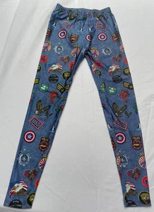 Zara Terez Patches Design Leggings Girls Size M - Picture 1 of 8