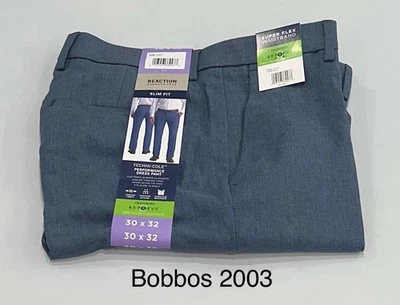 Pantalones ajustados Kenneth Cole Reaction Techni-Cole para hombre, azules, talla 30X32 Foto 1 de 4
