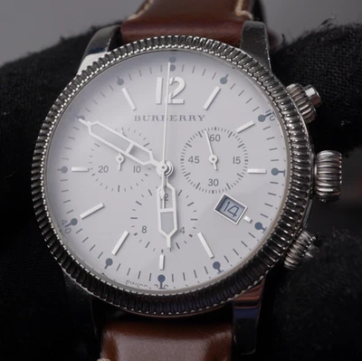 burberry старинный стиль BU7816 42 мм сапфир 100 м швейцарский хонограф часы РЕДКАЯ! - Изображение 1 из 4