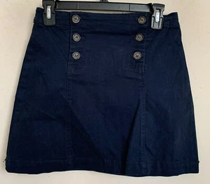 Copper Key Girls Skirt Navy Blue Double Button Design Elastic Waist (2 Szs) NEW - Picture 1 of 10