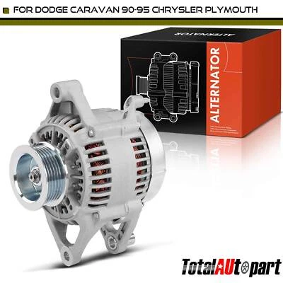 Alternator for Dodge Grand Caravan 1990-1995 Dynasty 90A 12V CW 6-Groove Pulley - Image 1 of 4