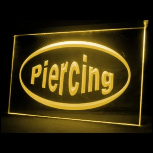 100003 Tattoo Body Piercing Art Pop Beauty Shop Display LED Light Neon Sign - Picture 1 of 14