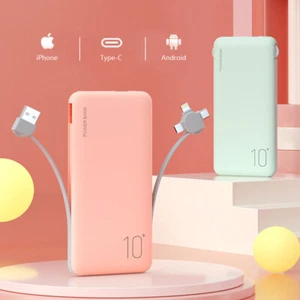 10000maH Power Bank Universal Travel LED Charger 8-Pin Type C Micro 3-in-1 Gift - Picture 1 of 8