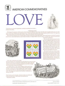#276 22c Love Stamp - Hearts #2248 USPS Commemorative Stamp Panel - Picture 1 of 1