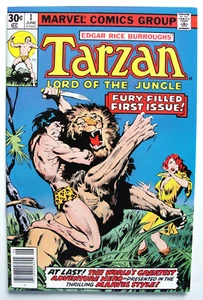 TARZAN #1 VF Marvel Comic 1977 ~ Roy Thomas & John Buscema "The Jewels of Opar" - Picture 1 of 4