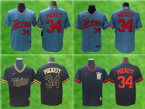 Minnesota Twins Kirby Puckett #34 Cool  Flex Base Men's Stitched Jersey Cover