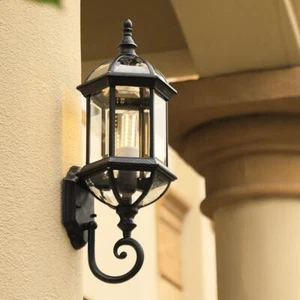 Outdoor Wall Light Garden Wall Lamp Balcony Wall Lighting Glass Yard Wall Sconce - Picture 1 of 12
