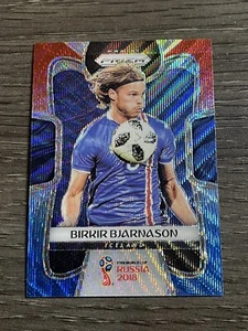 2018 Panini Prizm World Cup Soccer Red Blue Wave #104 Birkir Bjarnason - Picture 1 of 2