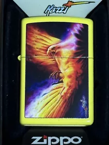 printed deck zip - RARE Claudio Mazzi Design "YELLOW PHOENIX" - Picture 1 of 2