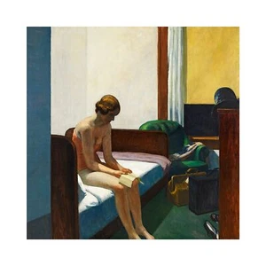 Edward Hopper, Hotel Room, 1931, Canvas Print, 24" x 24" + Border - Picture 1 of 10