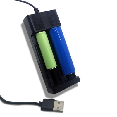 Universal 2 Slot Battery USB Charger 3.7-4.2V for  Li-ion 18650 26650 14500 - Image 1 of 4