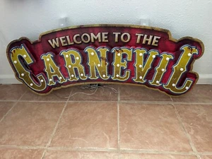 Spirit Halloween 2024 ISE Welcome To The CarnEvil Carnival Entrance Sign Lighted - Picture 1 of 13