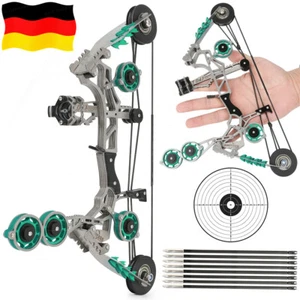 11" Mini Compound Bogen Pfeile Set Bogenschießen Spielzeug Kinder Schießen Gift - Picture 1 of 16