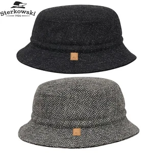 Sterkowski GLEN HARRIS TWEED Fischerhut Gartenarbeit Angeln SCHWARZ ANTHRAZIT - Bild 1 von 25