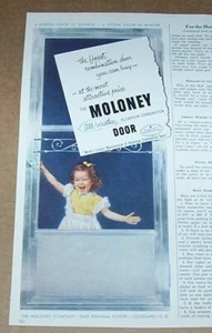 1952 print ad-Moloney storm screen Door cute little girl family home Advertising - Picture 1 of 1