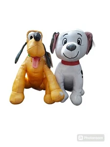 Disney Pluto And 101 Dalmatians Glitter Plush Toys With Sounds - 100 Years - Picture 1 of 6
