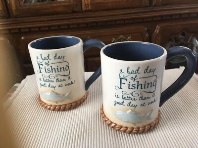 Set of 2 Grasslands Road Fishman  10oz Coffee Mug - Image 1 of 4