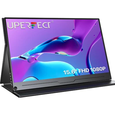 UPERFECT 15,6" USB C Monitor Gaming Bildschirm 1920x1080 Portable Monitor HDMI - Bild 1 von 4