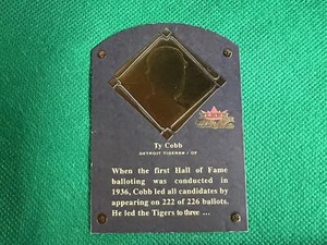 2002 Fleer Fall Classics HOF Plaque #4 Ty Cobb 0291/1936 Detroit Tigers