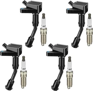 4pcs Ignition coils+ Iridium Spark Plugs for 2017 2018 2019 Ford Escape UF735 - Picture 1 of 7