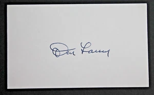 Don Larsen (d.2020) Browns Yankees Autographed Signed 3x5 Index Card - Picture 1 of 3