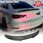 For AUDI A3 S3 RS3 Sedan 2014-2019 Real Carbon Rear Boot Trunk Spoiler Wing Lip