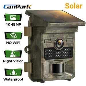 Campark Solar Trail Camera 30MP Wildlife Hunting Game Camera 2.7K Night Vision - Picture 1 of 11