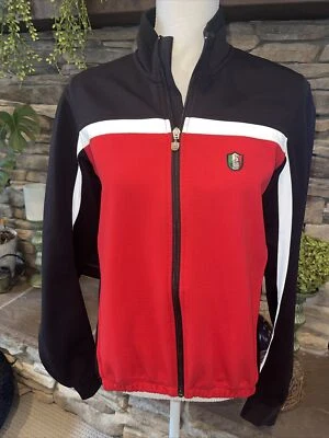 CAMPAGNOLO WOMENS BLACK/Red/White TEXTRAN THERMO CYCLING JACKET SIZE LARGE - Image 1 of 4