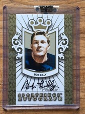 2010 SPORTKINGS BOB LILLY GOLD VERSION AUTOGRAPH CARD DALLAS COWBOYS