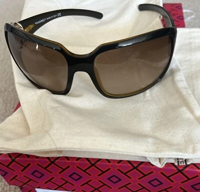 Chanel 6023 9934/13 Sunglasses Polished Dark Brown w/ Gold CC Logo - Image 1 of 4