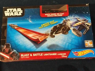 Hot Wheels Star Wars Blast & Battle Lightsaber Launcher Playset Die Cast Vehicle - Image 1 of 3